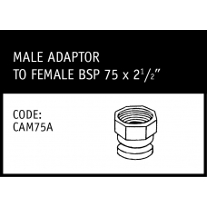 Marley Camlock Male Adaptor to Female BSP 75 x 2½" - CAM75A